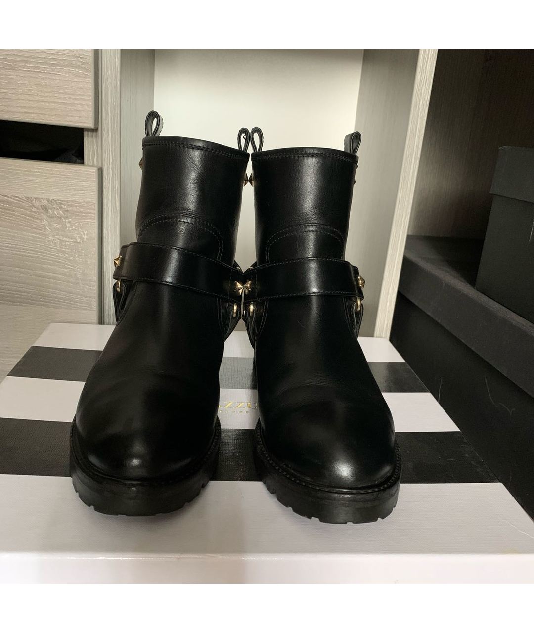 AQUAZZURA Черные кожаные ботинки, фото 2