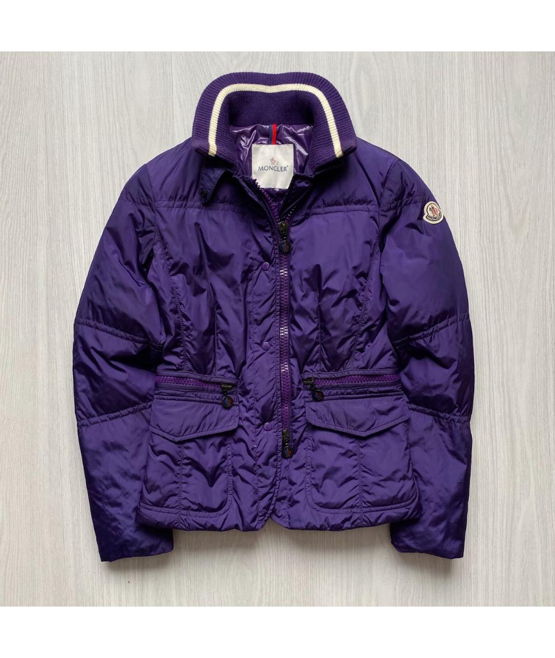 MONCLER Фиолетовая полиамидовая куртка, фото 9