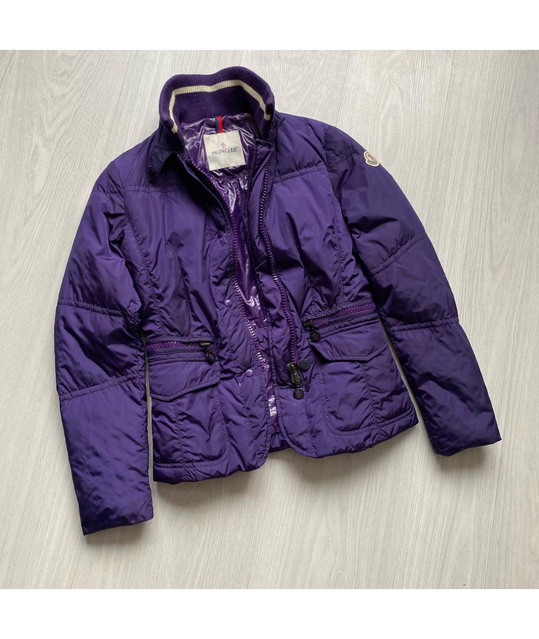 MONCLER Фиолетовая полиамидовая куртка, фото 4