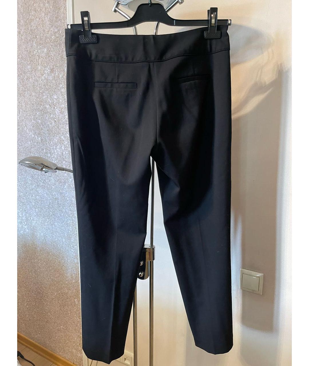 MILLY Черные шерстяные прямые брюки, фото 2