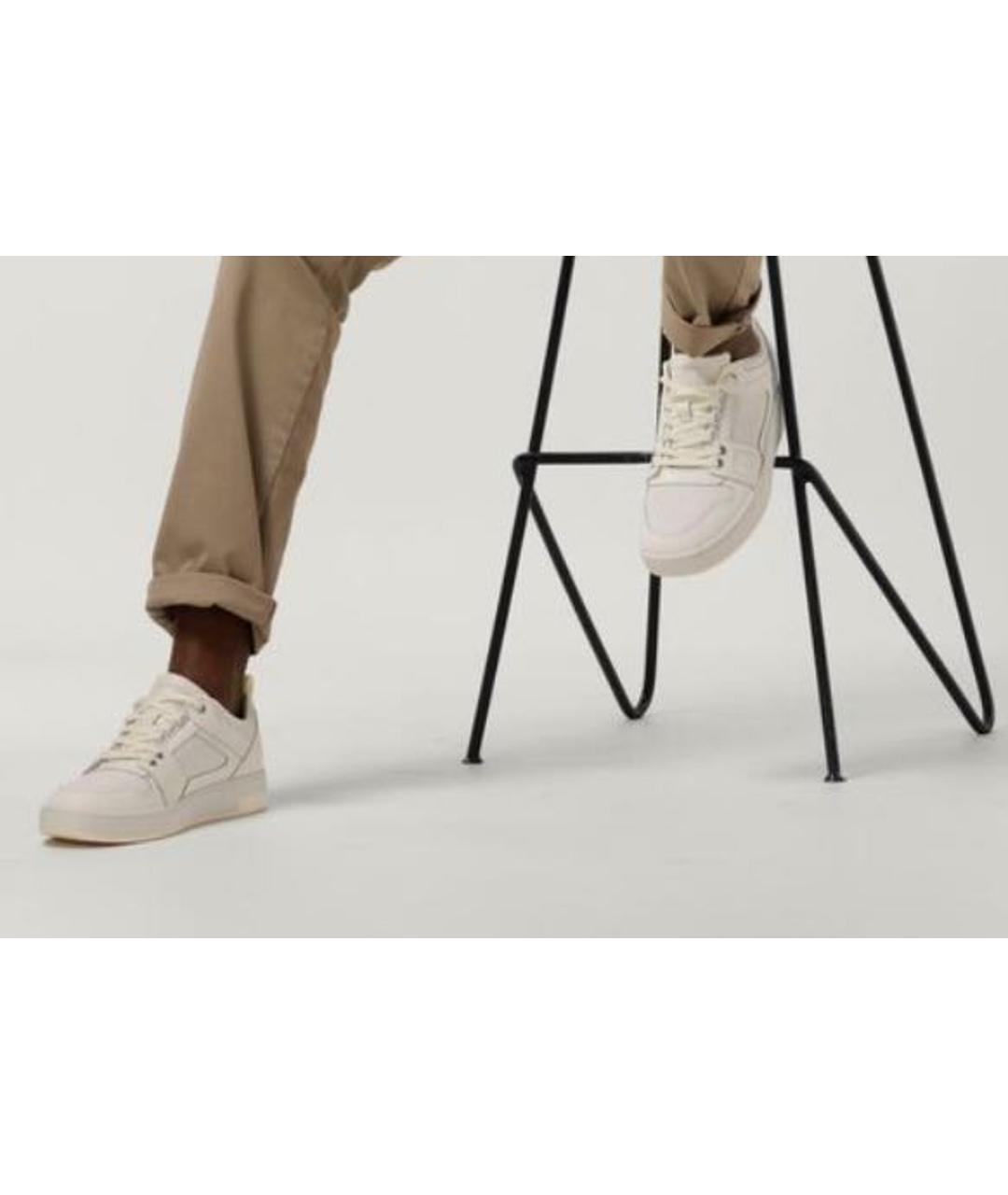 CALVIN KLEIN Белые кожаные низкие кроссовки / кеды, фото 6