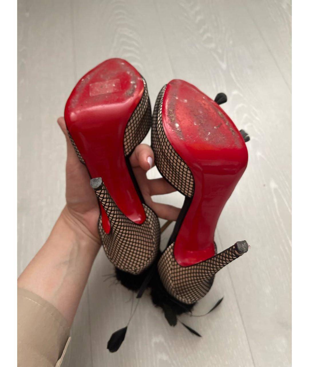 CHRISTIAN LOUBOUTIN Бежевые босоножки, фото 5