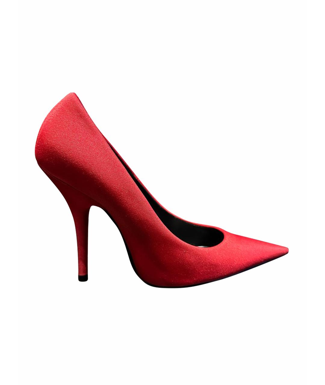 BALENCIAGA Красные текстильные туфли, фото 5