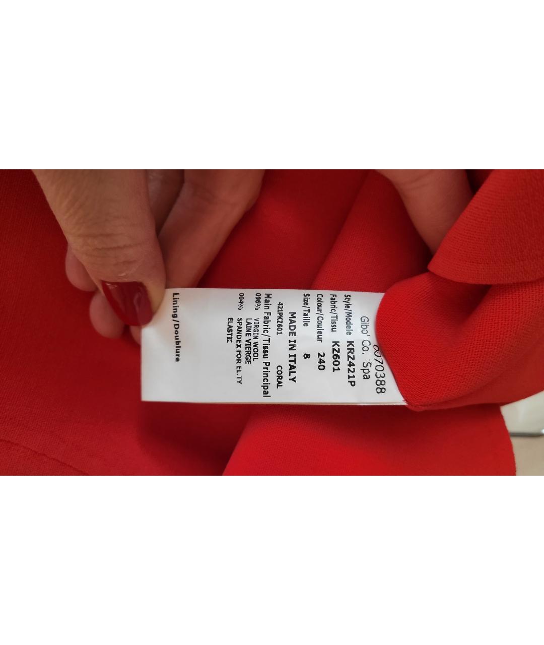 MICHAEL KORS Красное шерстяное коктейльное платье, фото 7