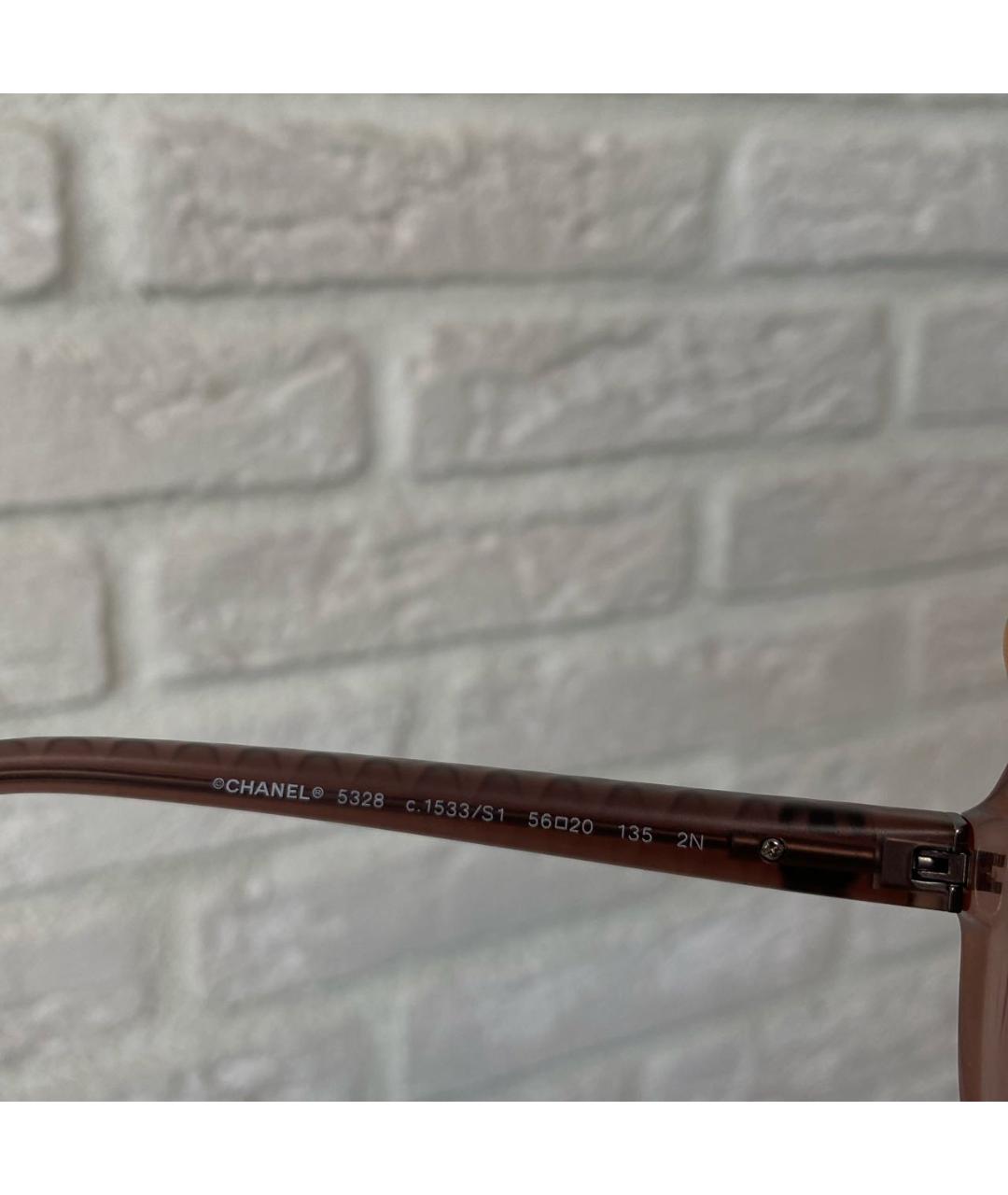 CHANEL Розовые пластиковые солнцезащитные очки, фото 8