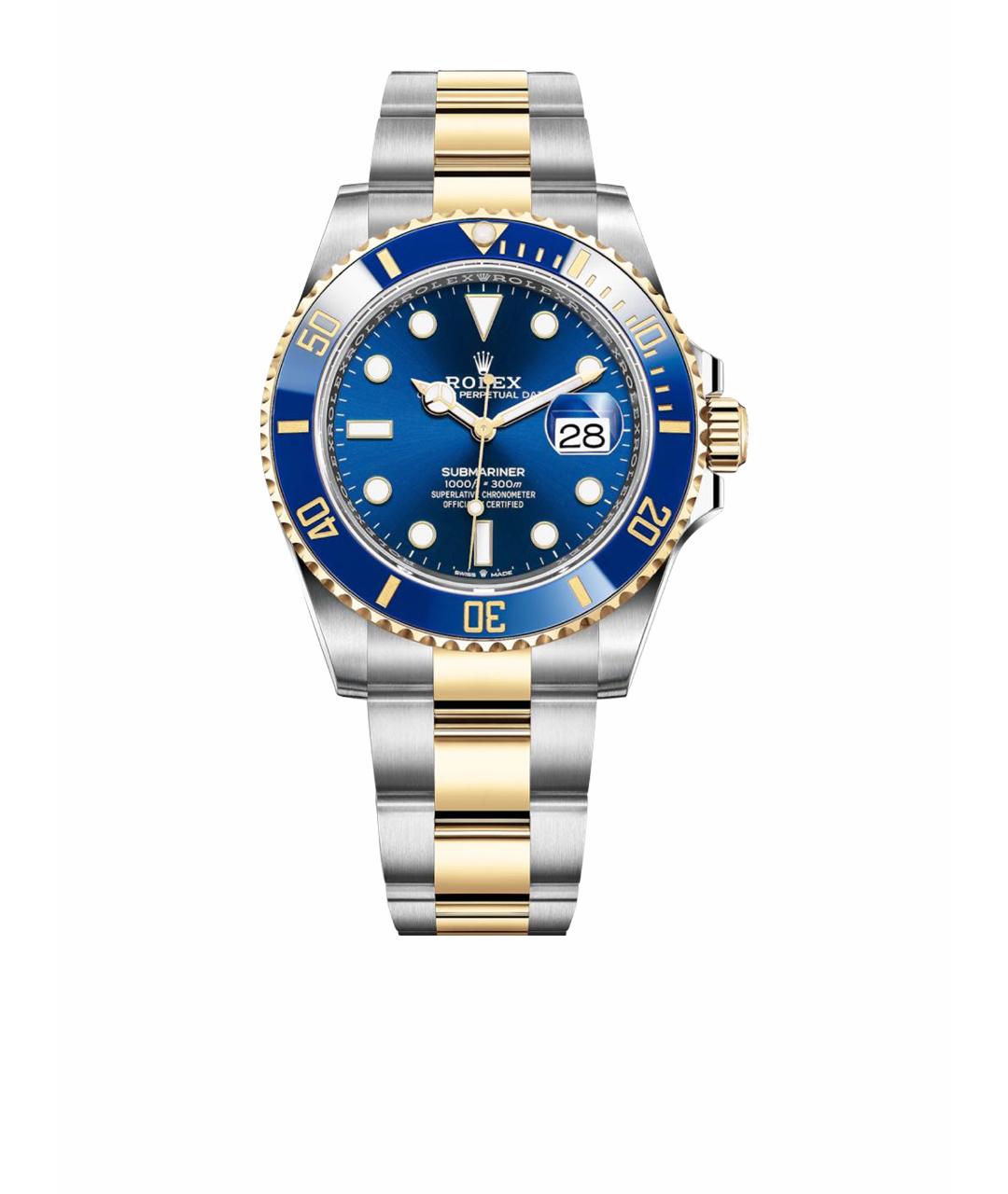 ROLEX Синие часы из желтого золота, фото 1