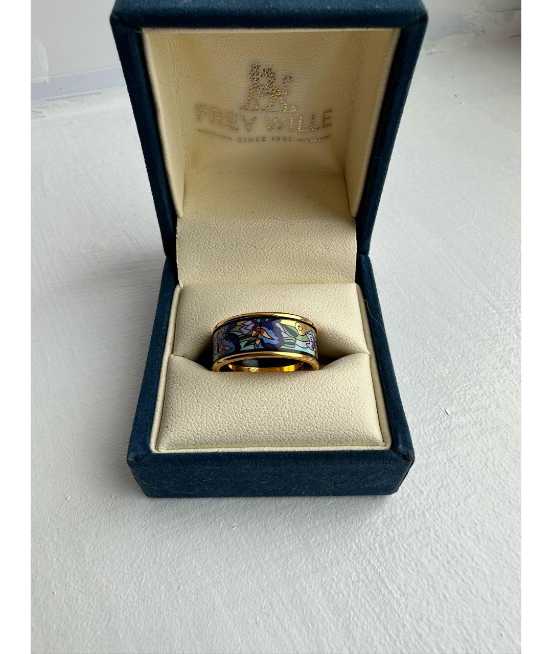 Frey Wille Синее кольцо из желтого золота, фото 3