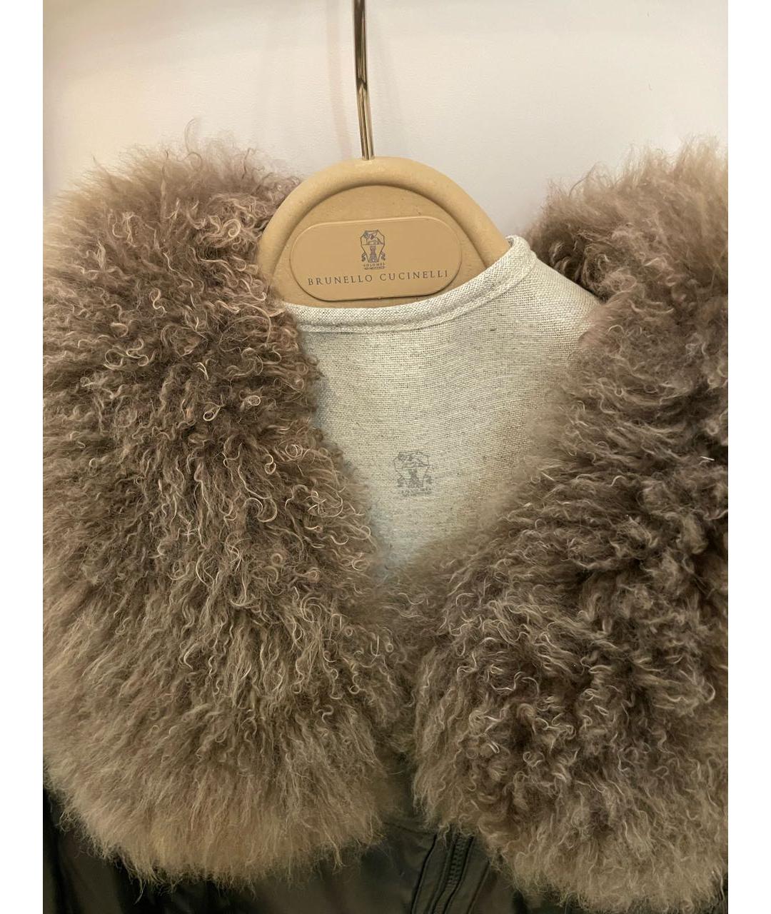 BRUNELLO CUCINELLI Черный кожаный пуховик, фото 3