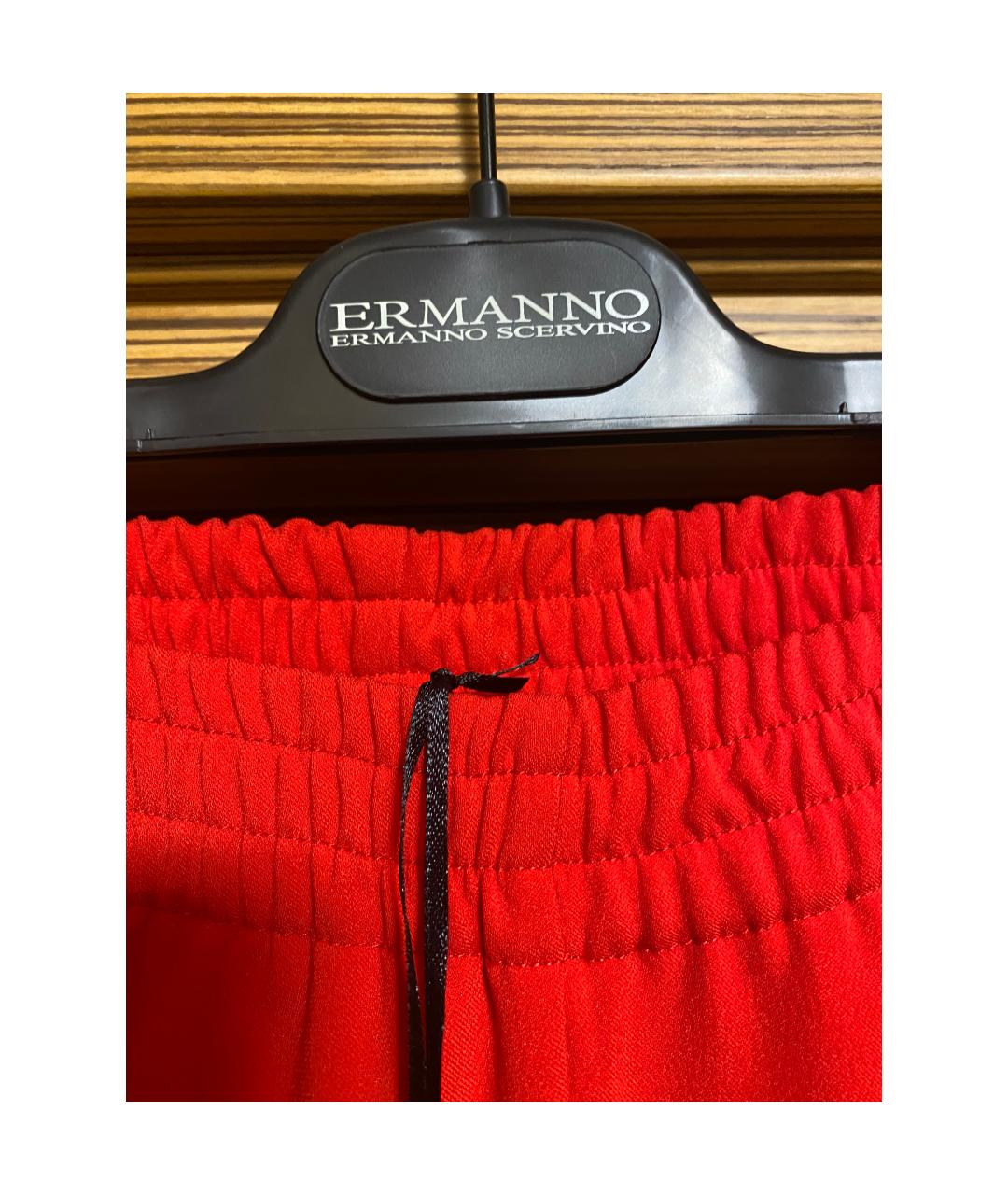 ERMANNO SCERVINO Красные вискозные спортивные брюки и шорты, фото 6