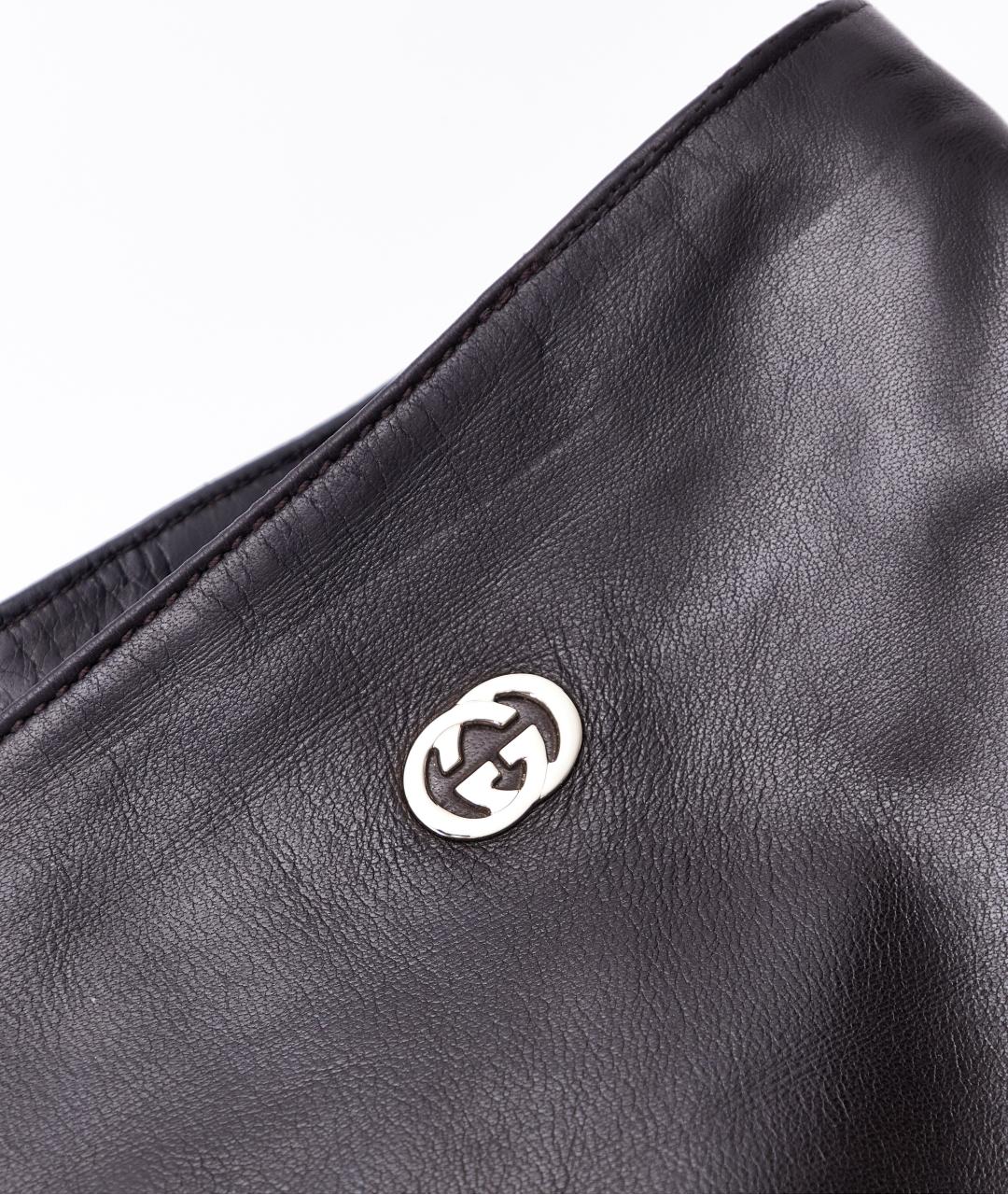GUCCI Черная кожаная юбка миди, фото 4