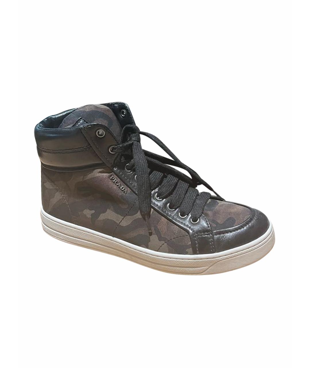 PRADA Хаки резиновые кеды, фото 1