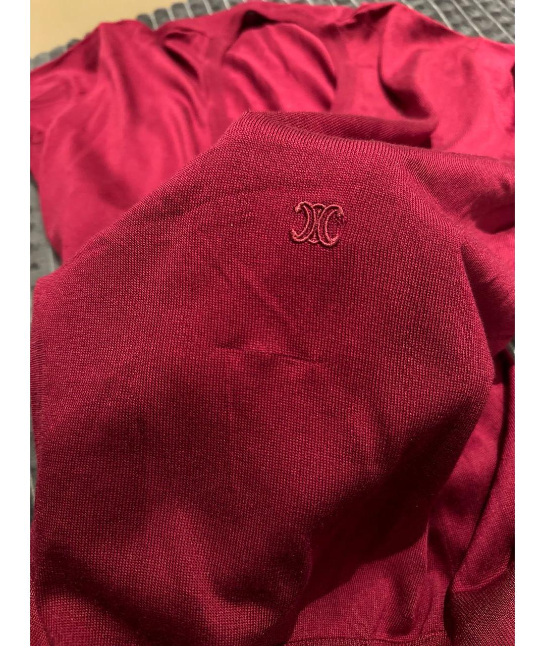 CELINE PRE-OWNED Бордовый шелковый джемпер / свитер, фото 5