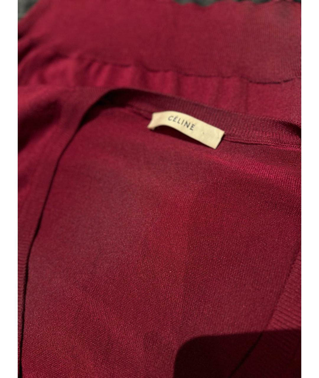 CELINE PRE-OWNED Бордовый шелковый джемпер / свитер, фото 3