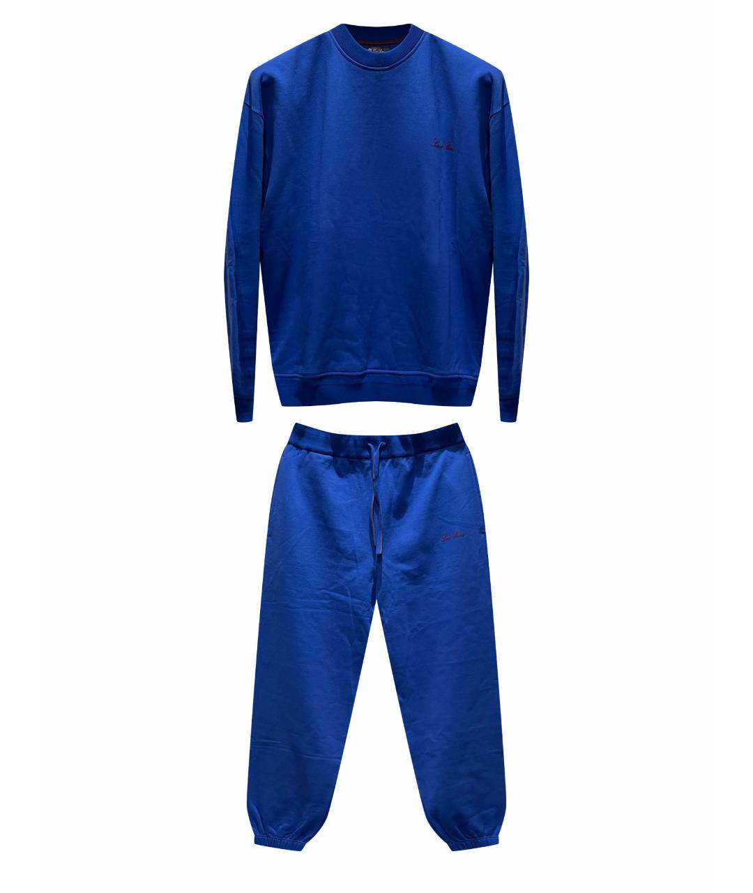 LORO PIANA Синий хлопковый спортивный костюм, фото 1