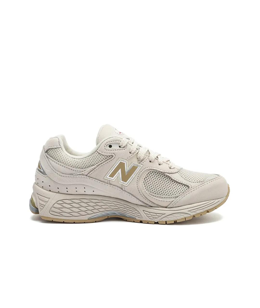 NEW BALANCE Бежевые кожаные низкие кроссовки / кеды, фото 1