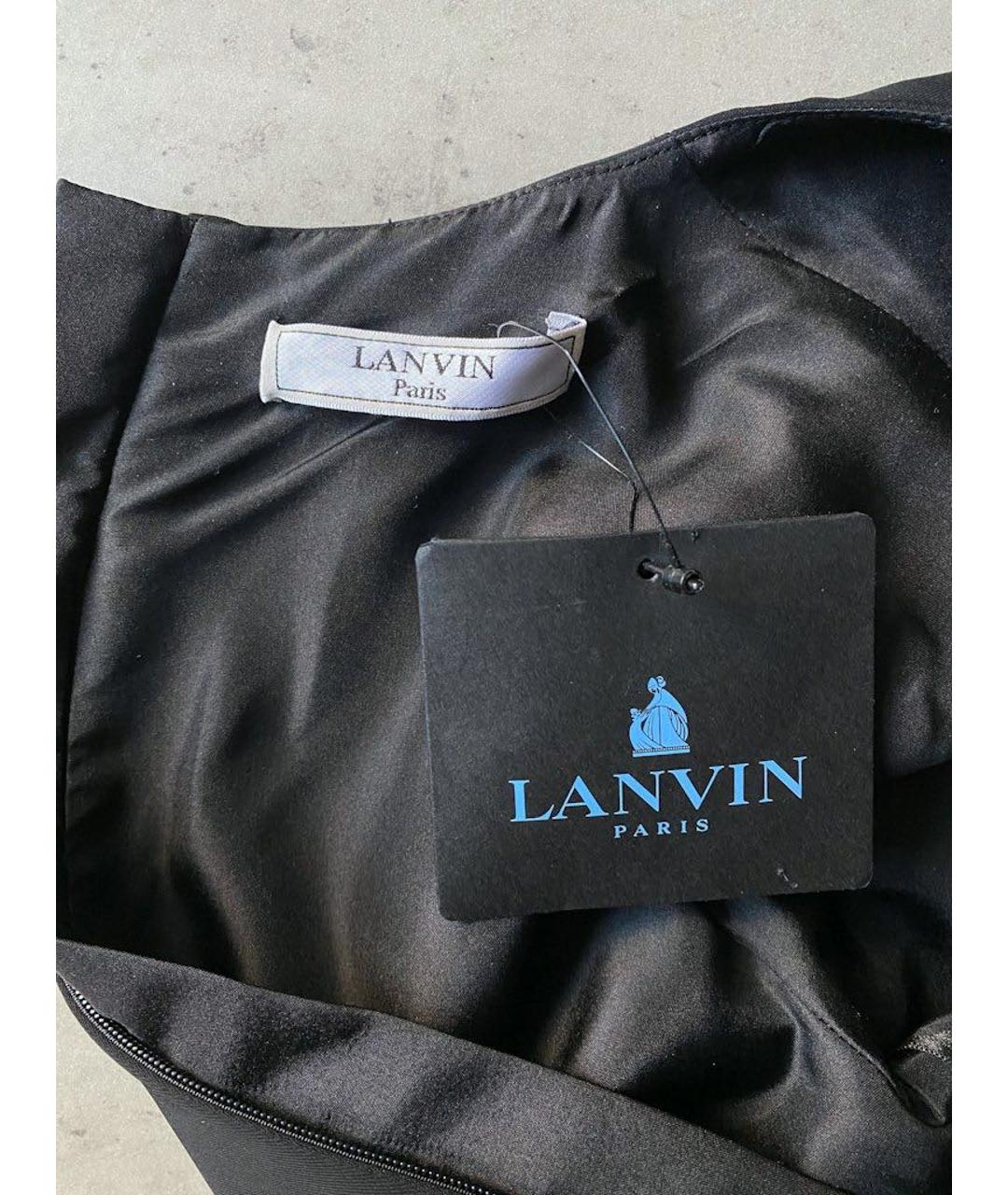 LANVIN Черная вискозная блузы, фото 3