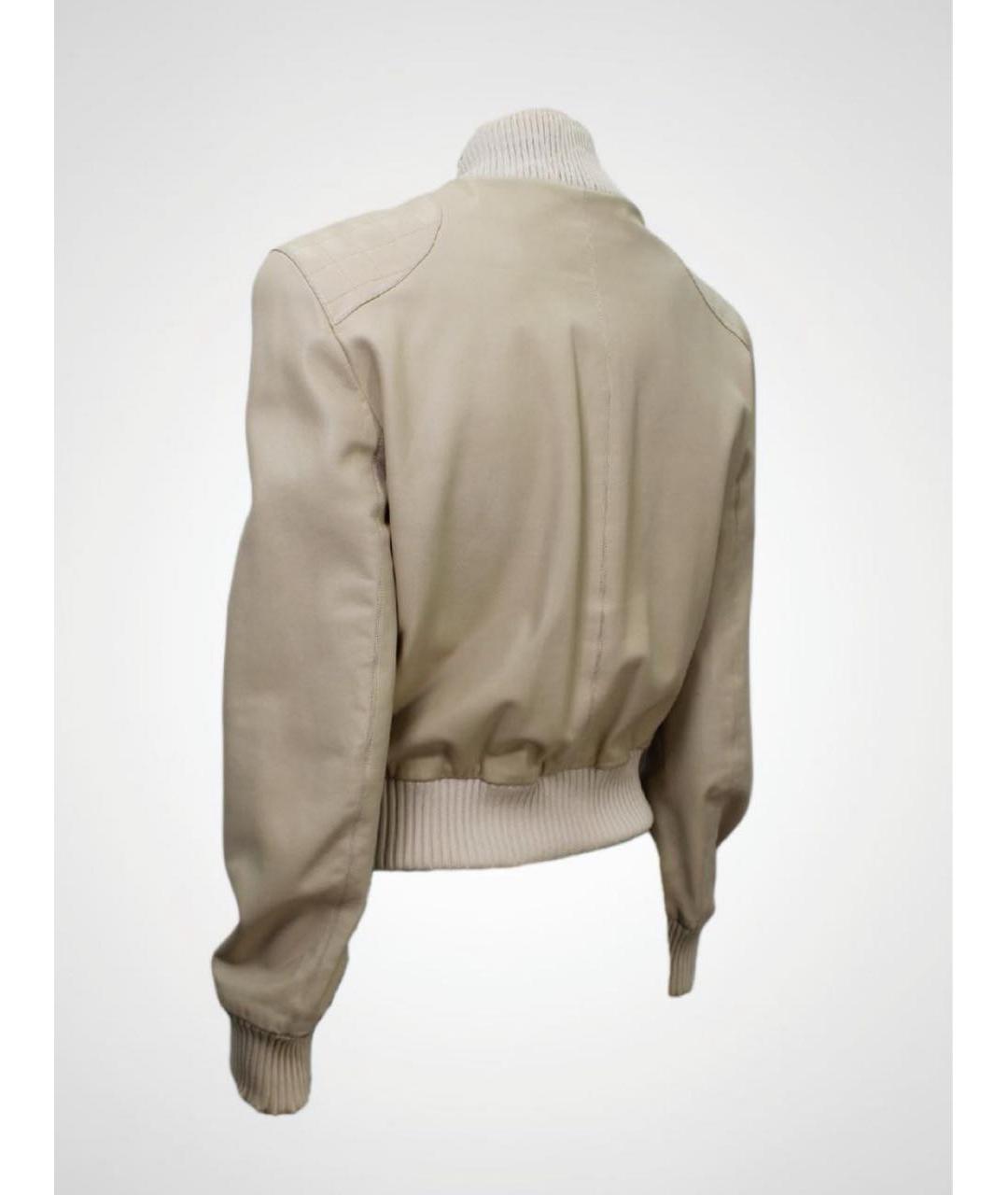 CHANEL Бежевая кожаная куртка, фото 2