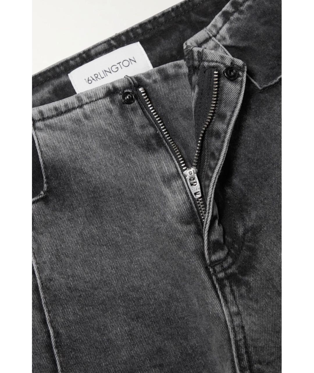 16ARLINGTON Серые хлопковые джинсы клеш, фото 6