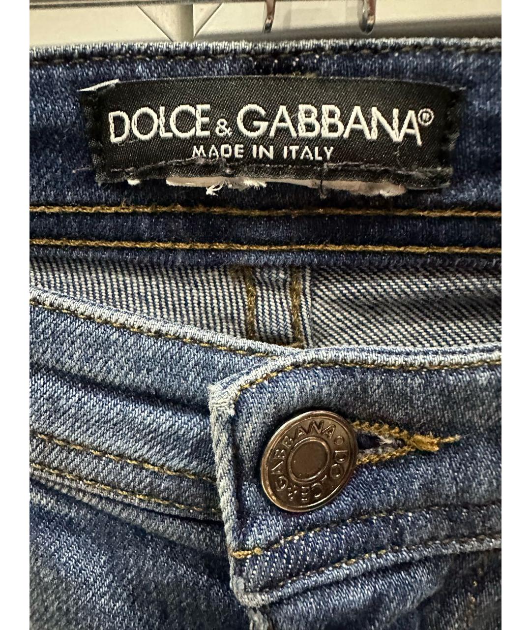 DOLCE&GABBANA Синие джинсы слим, фото 3