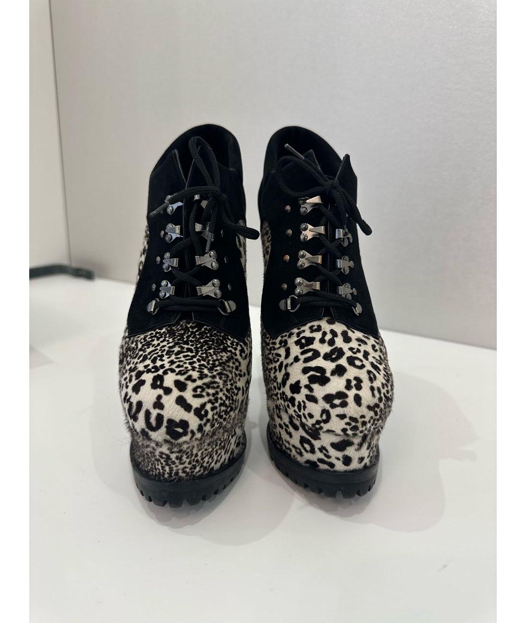 ALAIA Черные кожаные ботильоны, фото 2