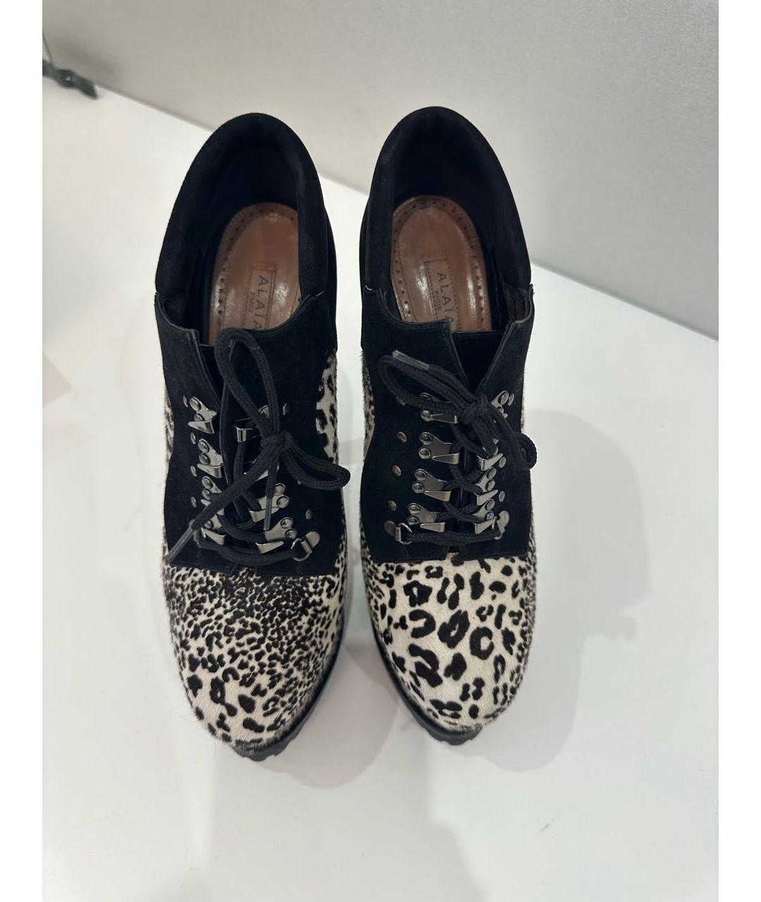 ALAIA Черные кожаные ботильоны, фото 4