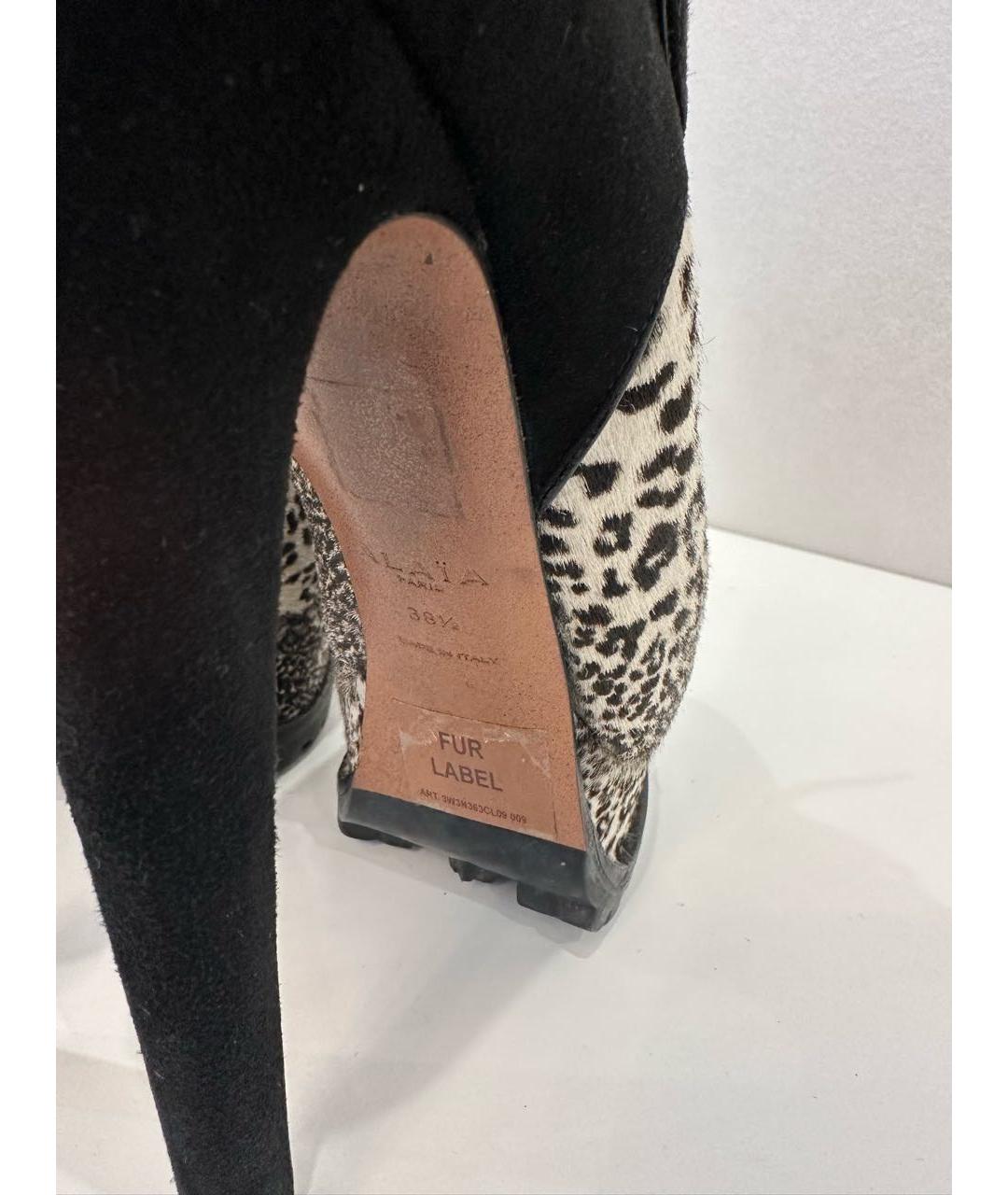 ALAIA Черные кожаные ботильоны, фото 5