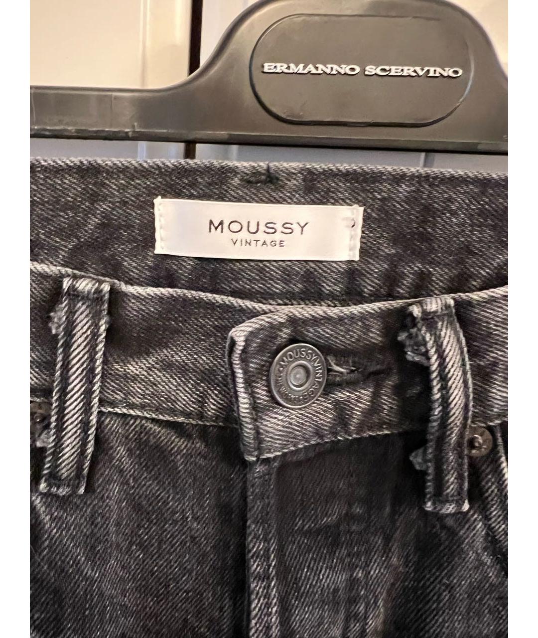 MOUSSY VINTAGE Серые хлопковые прямые джинсы, фото 3