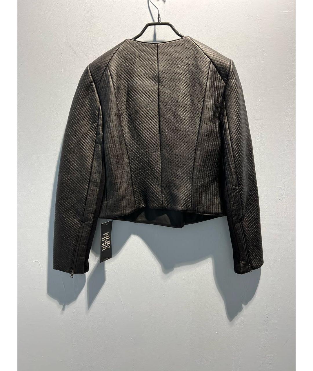 BCBG MAXAZRIA Черная полиуретановая куртка, фото 2