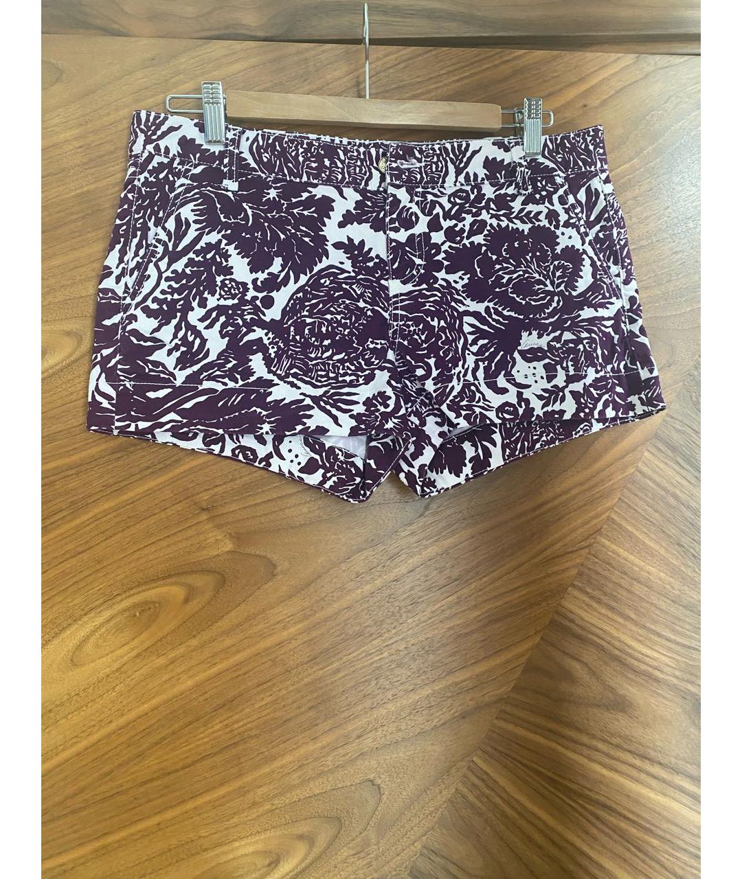 GUCCI Фиолетовые хлопковые шорты, фото 9