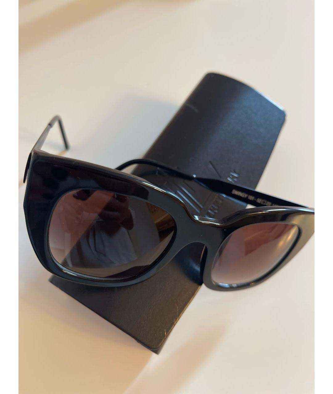 THIERRY LASRY Черные металлические солнцезащитные очки, фото 3