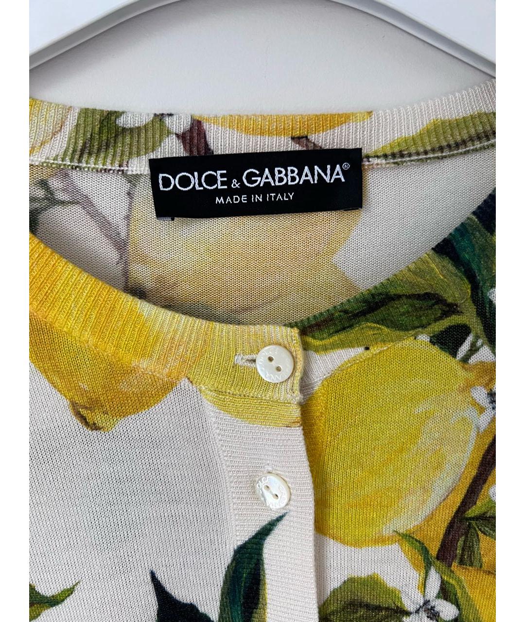 DOLCE&GABBANA Желтый кардиган, фото 3