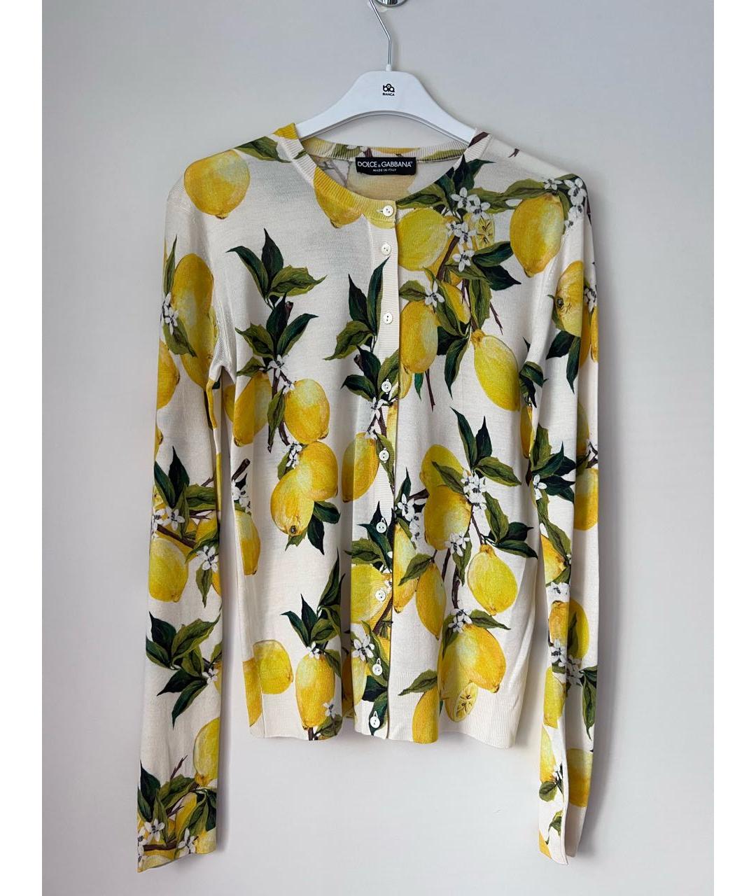 DOLCE&GABBANA Желтый кардиган, фото 5