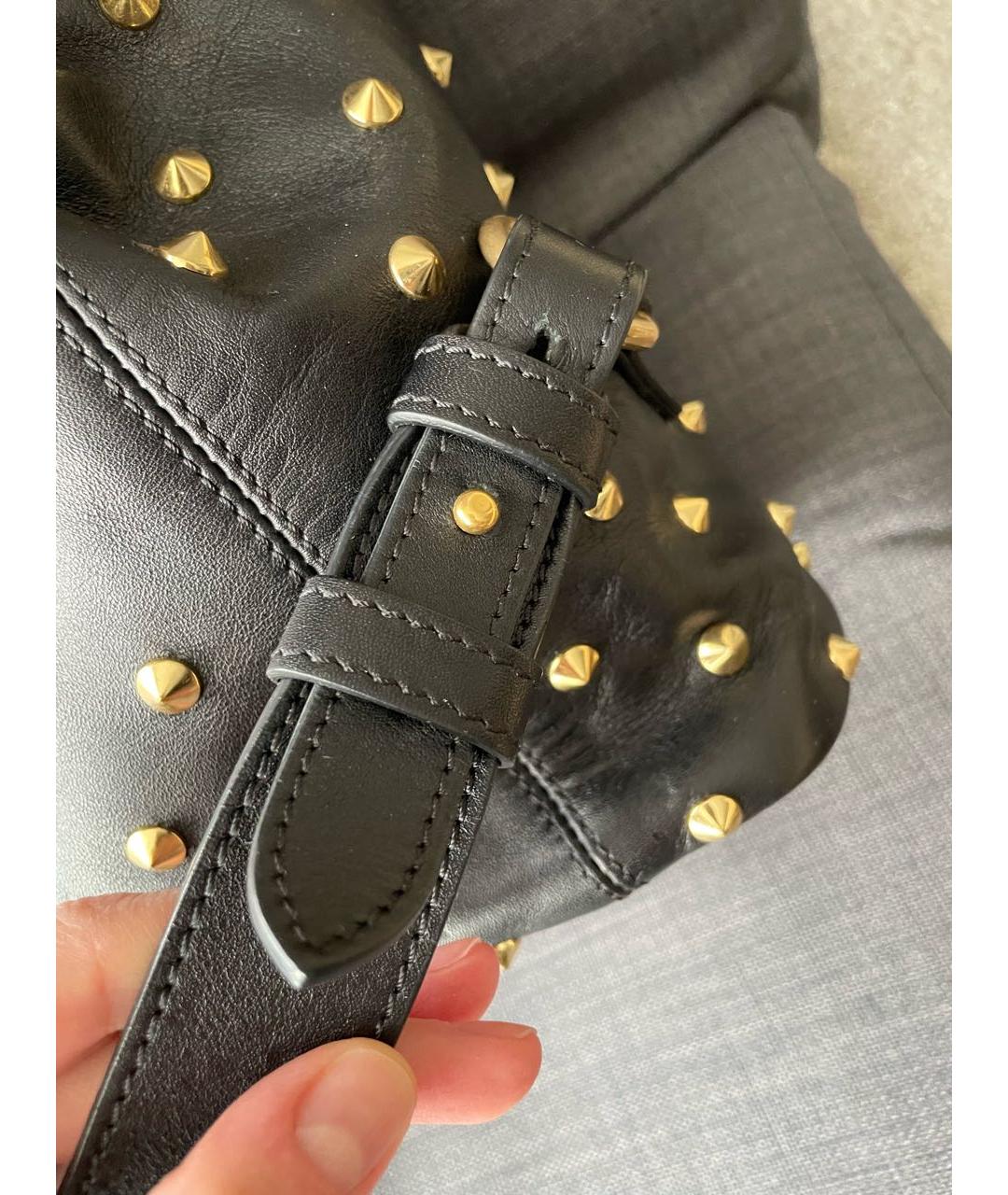 ALEXANDER MCQUEEN Черный кожаный рюкзак, фото 8