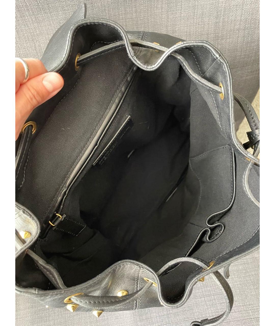 ALEXANDER MCQUEEN Черный кожаный рюкзак, фото 4