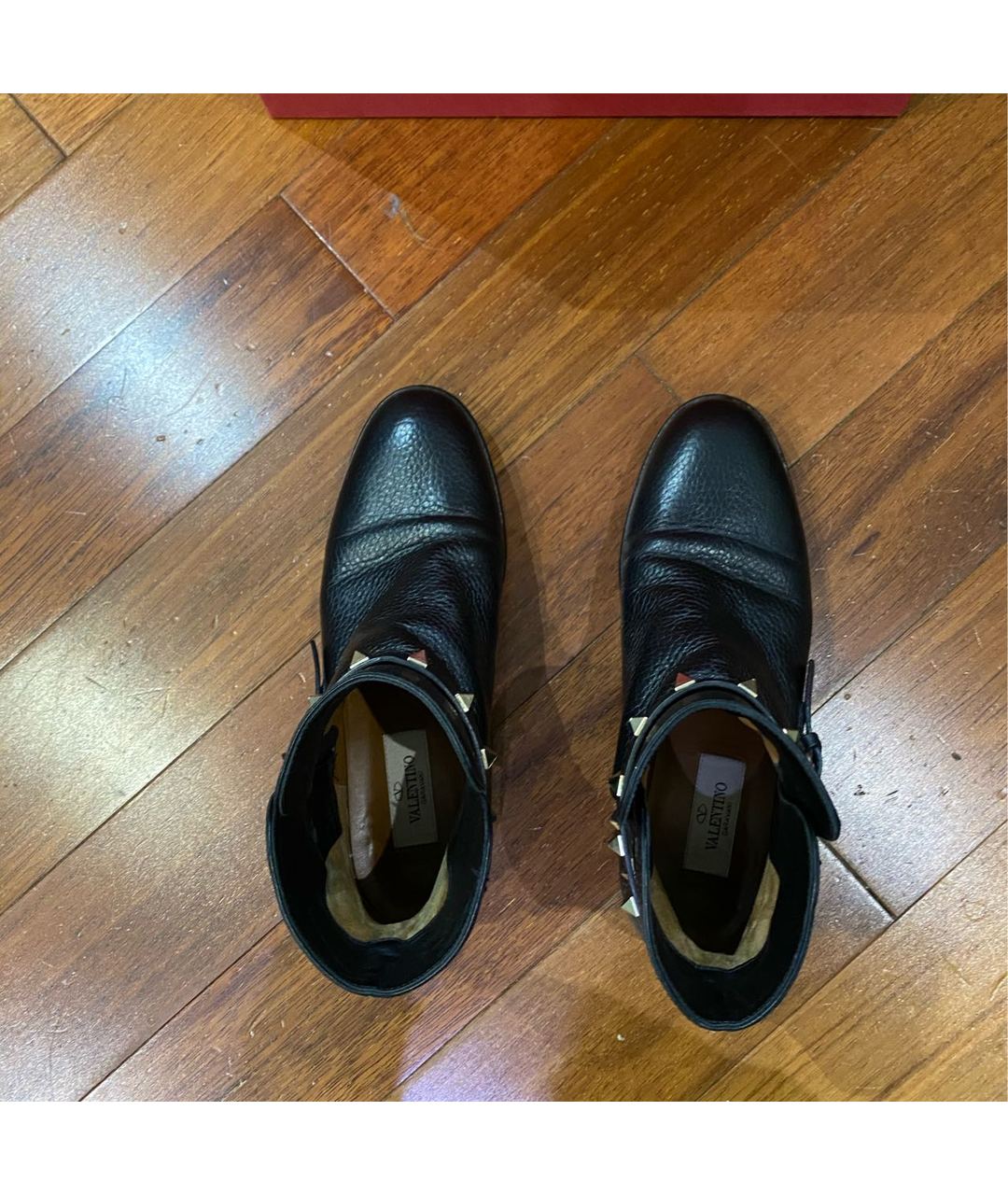 VALENTINO Черные кожаные ботинки, фото 5