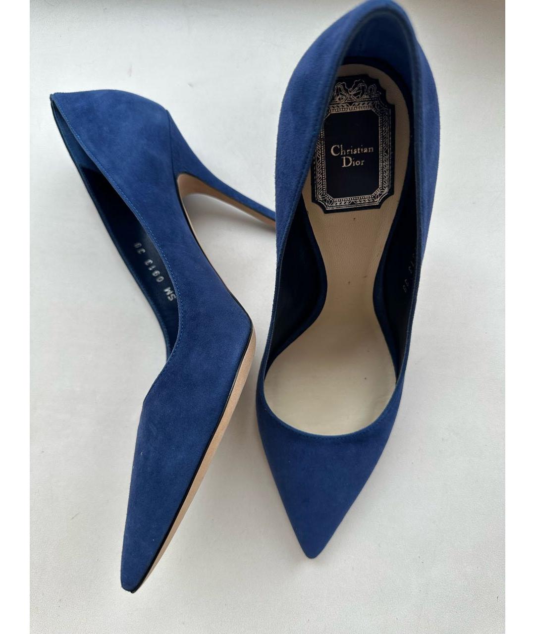 CHRISTIAN DIOR PRE-OWNED Синие замшевые туфли, фото 7