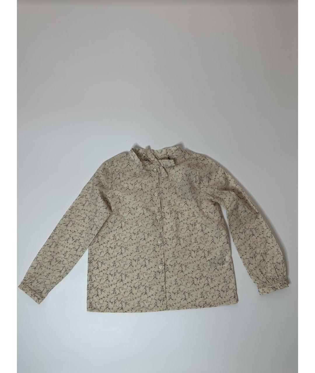BONPOINT Бежевая хлопковая рубашка/блузка, фото 3