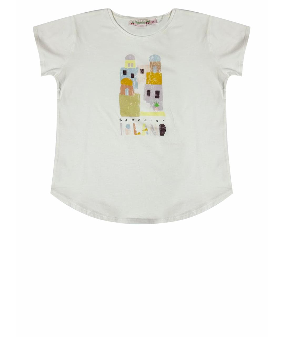 BONPOINT Белый хлопковый детская футболка / топ, фото 1