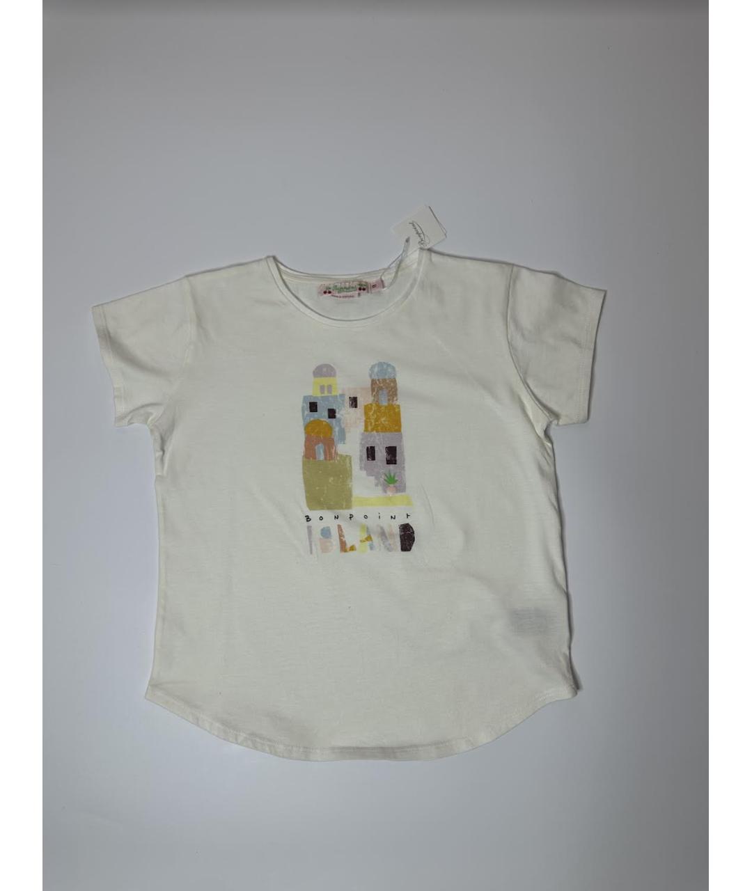BONPOINT Белый хлопковый детская футболка / топ, фото 2
