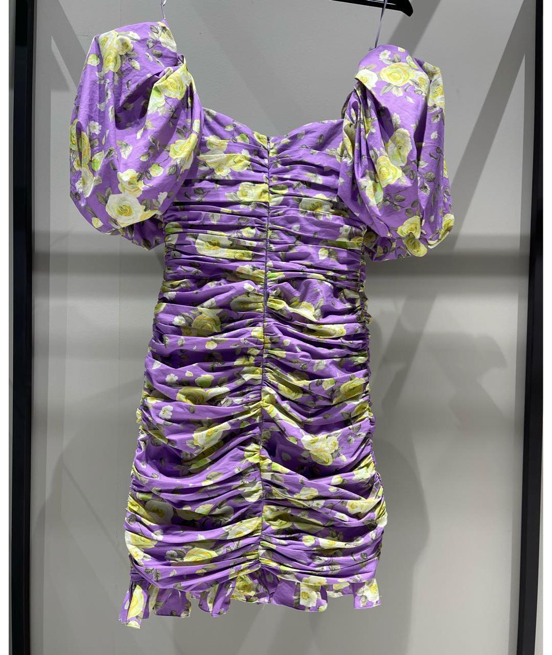 GIUSEPPE DI MORABITO Фиолетовое хлопковое коктейльное платье, фото 2