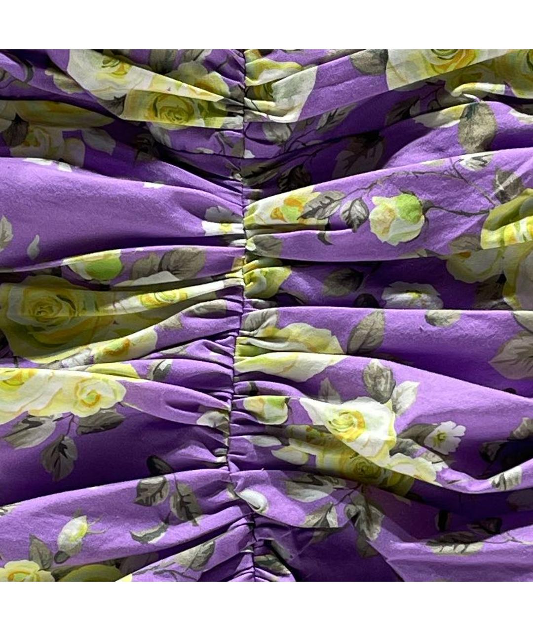 GIUSEPPE DI MORABITO Фиолетовое хлопковое коктейльное платье, фото 4