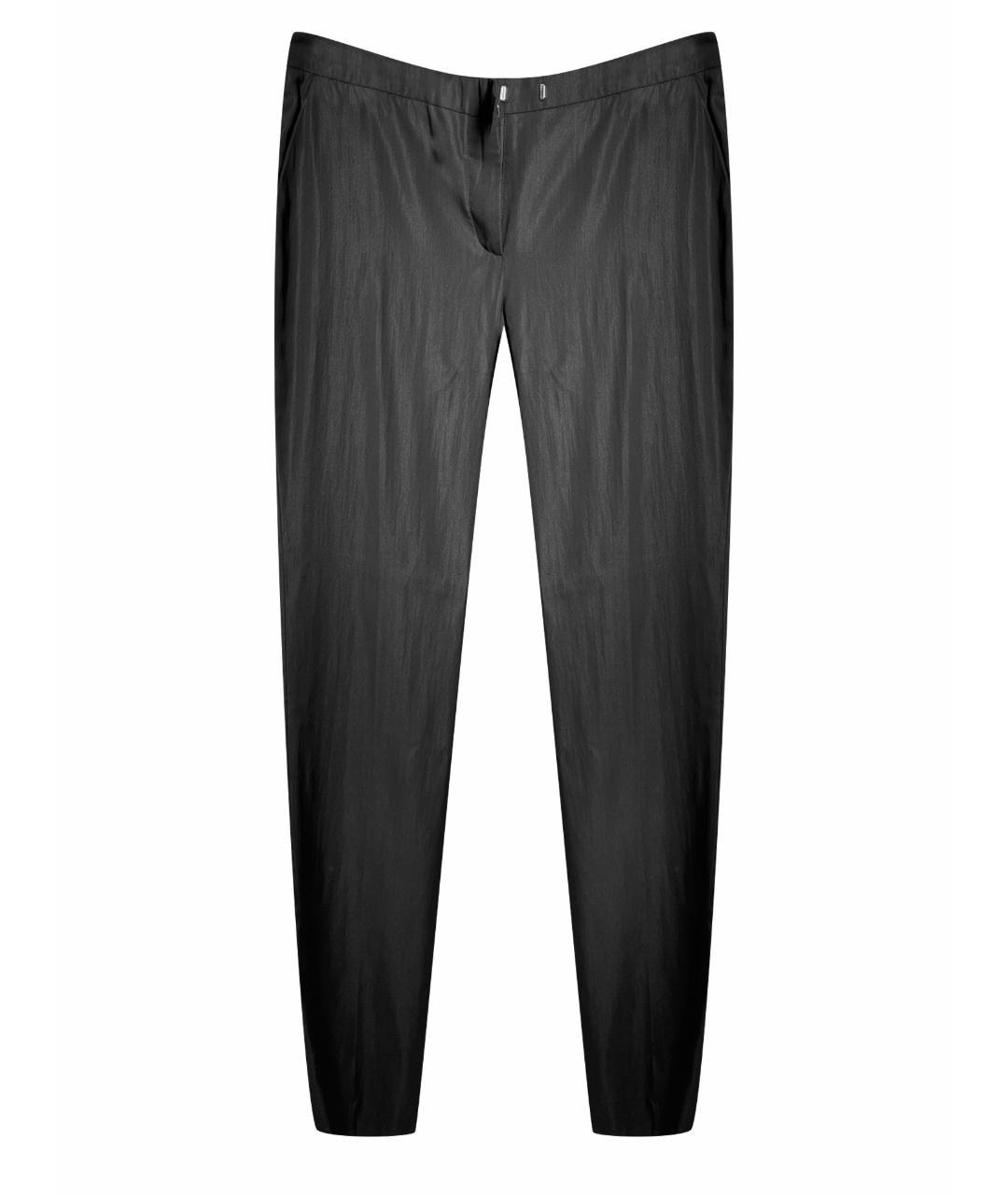 ARMANI COLLEZIONI Черные шерстяные прямые брюки, фото 1