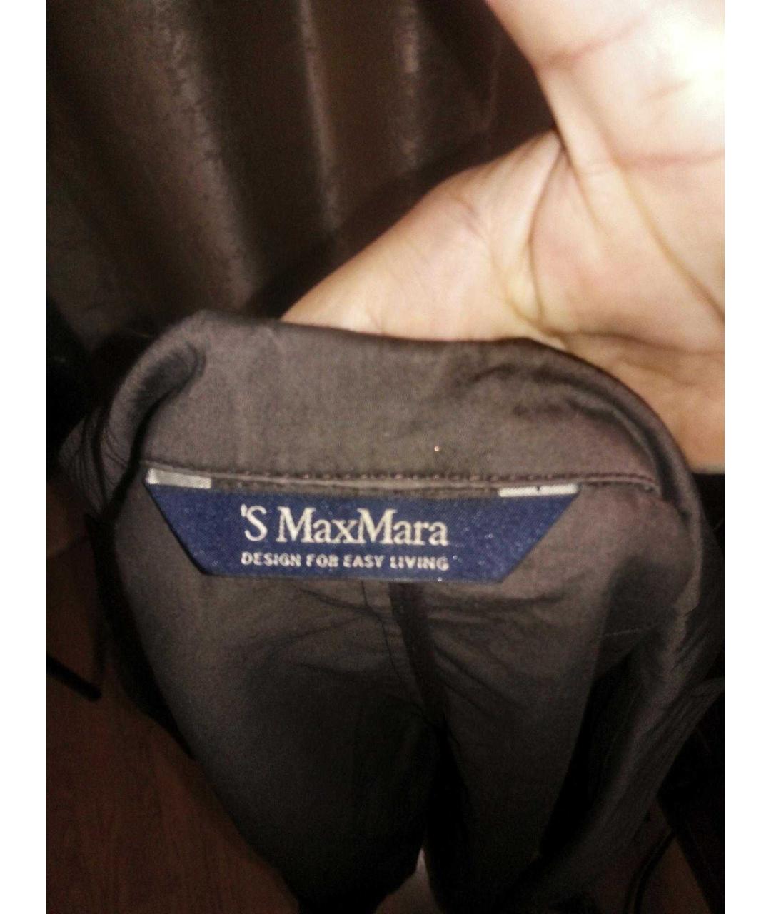 'S MAX MARA Коричневый хлопковый жакет/пиджак, фото 2