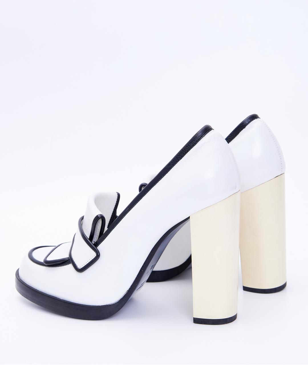 JIL SANDER Белые кожаные туфли, фото 3
