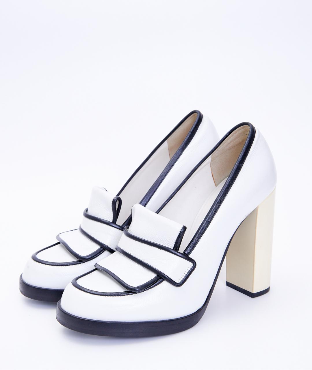 JIL SANDER Белые кожаные туфли, фото 2