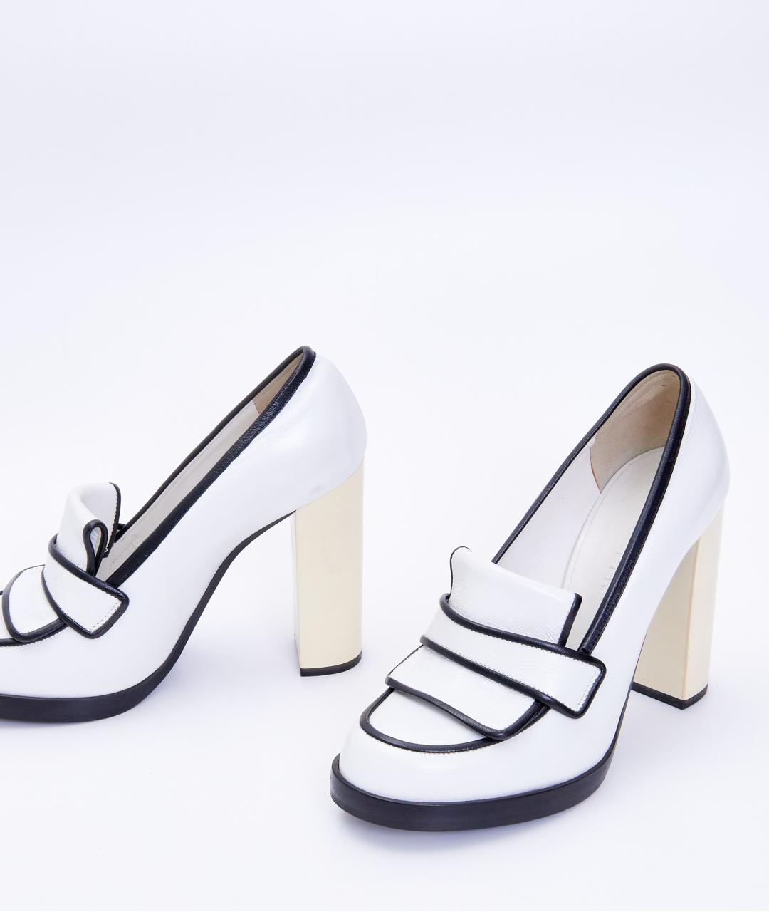 JIL SANDER Белые кожаные туфли, фото 4