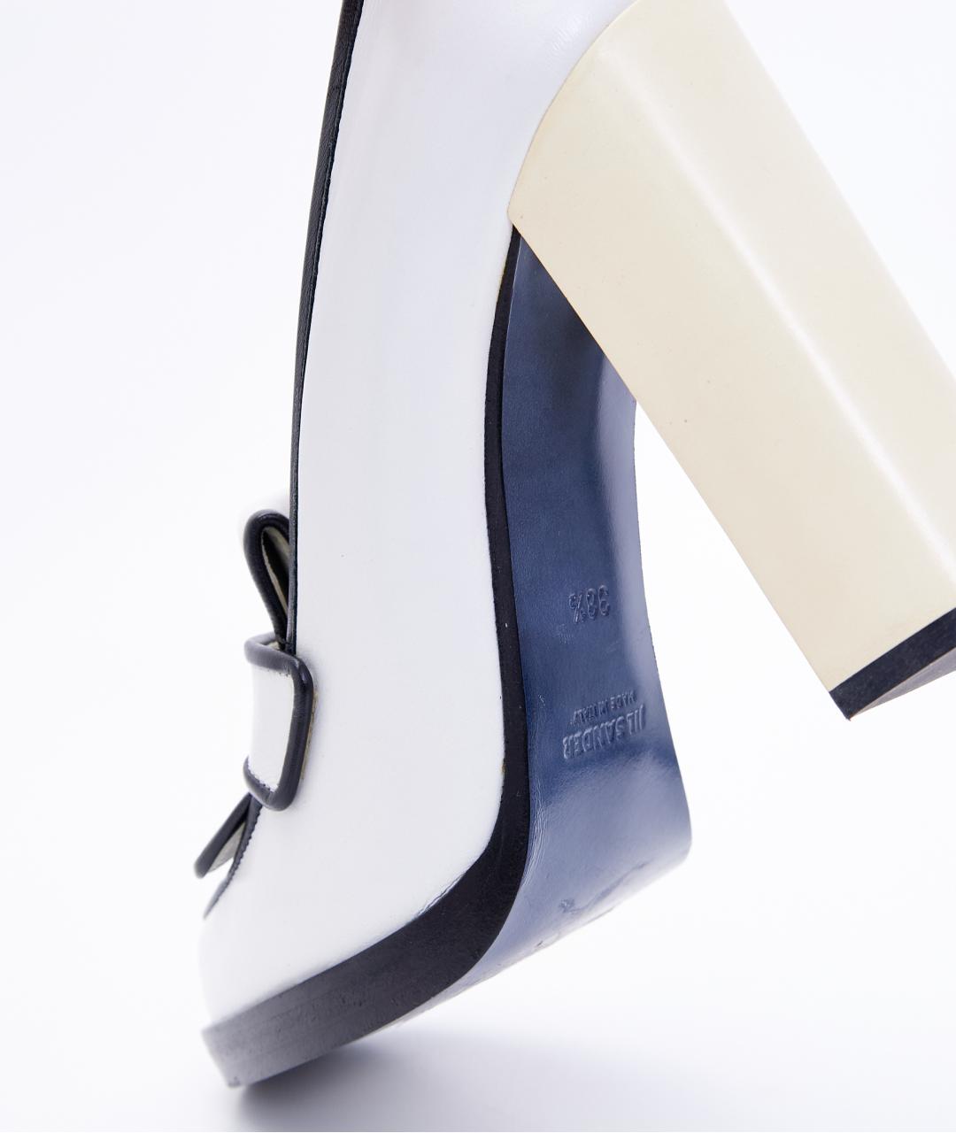 JIL SANDER Белые кожаные туфли, фото 6