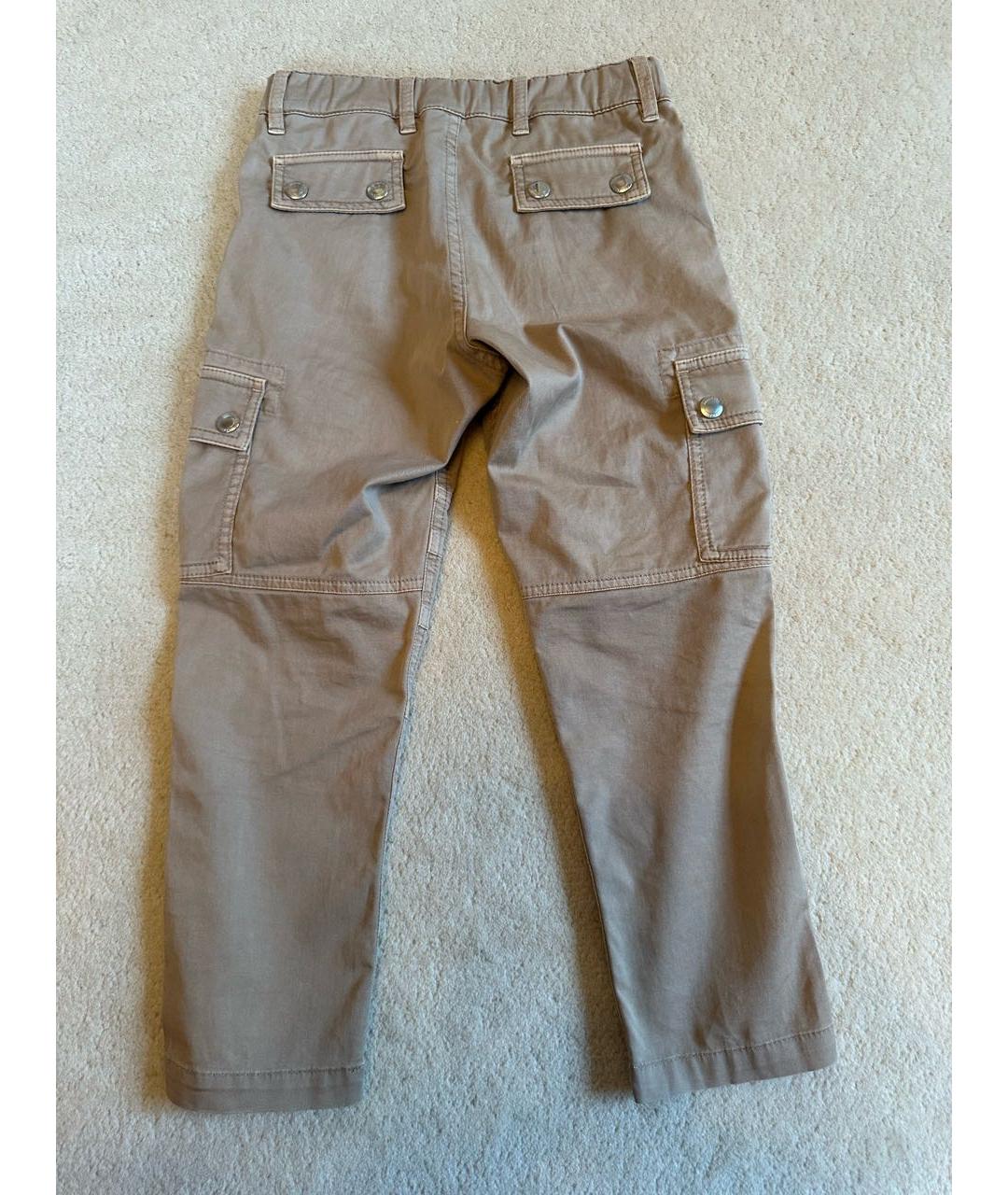 BRUNELLO CUCINELLI Бежевые хлопковые брюки и шорты, фото 2