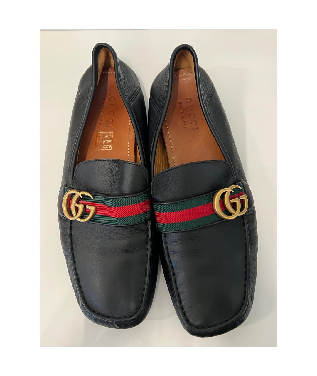 GUCCI Черные кожаные мокасины, фото 3