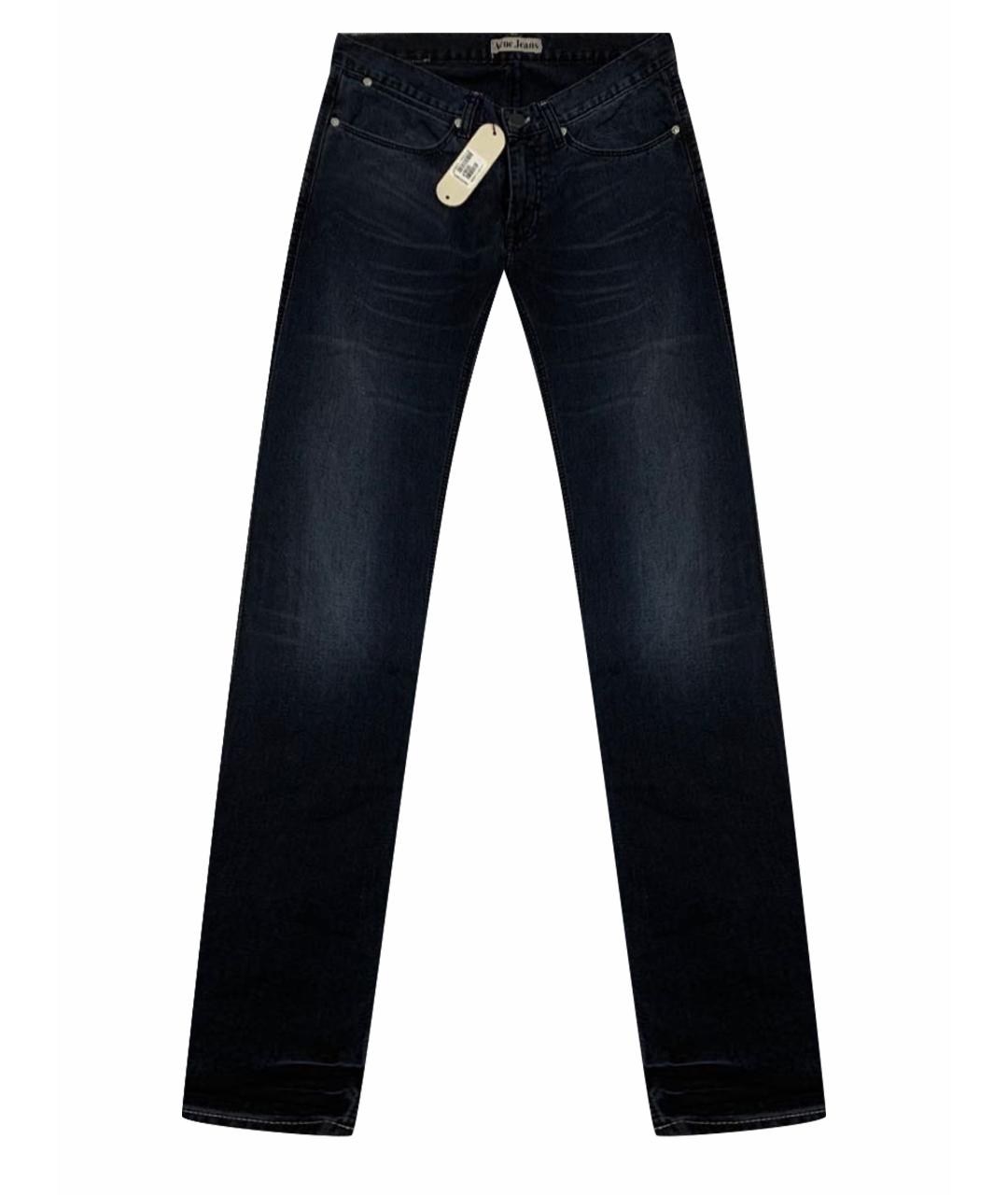 ACNE STUDIOS Антрацитовые хлопковые прямые джинсы, фото 1